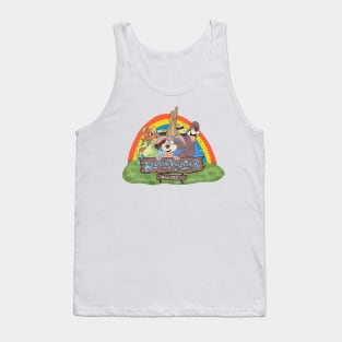 Vintage 80s Splash Mountain Rainbows Garden Tank Top